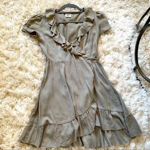 Aritzia Sunday Best Ruffle Wrap Dress size XXS